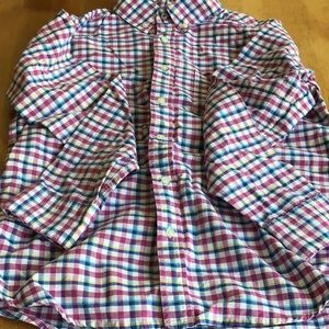 Land’s End kids boy button down shirt, L14-16